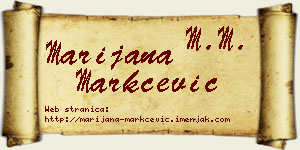Marijana Markčević vizit kartica